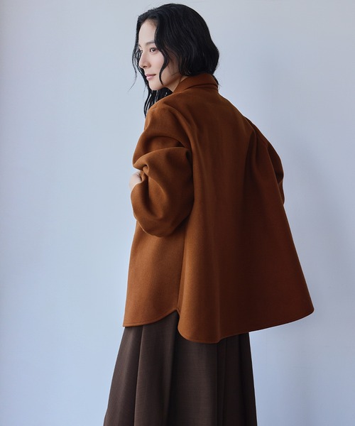 ELFRANK エルフランク ショールカラーオーバーサイズコート ELFRANK コート アウター ウールライク オーバーサイズ シャツ