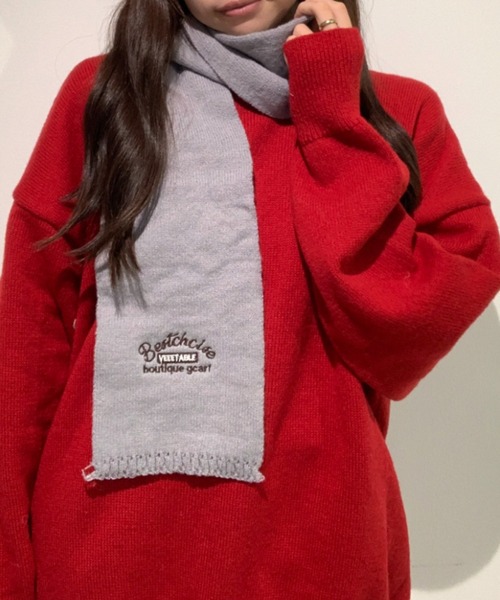 マフラー ストール 刺繍ニットストール レディース : ZOZOTOWN Yahoo