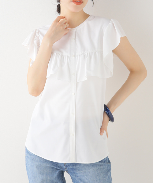 「La TOTALITE」 半袖ブラウス - ブラウン レディース_画像2