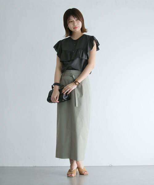 「La TOTALITE」 半袖ブラウス - ブラウン レディース_画像5