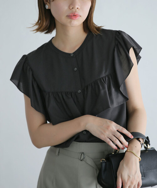 「La TOTALITE」 半袖ブラウス - ブラウン レディース_画像7