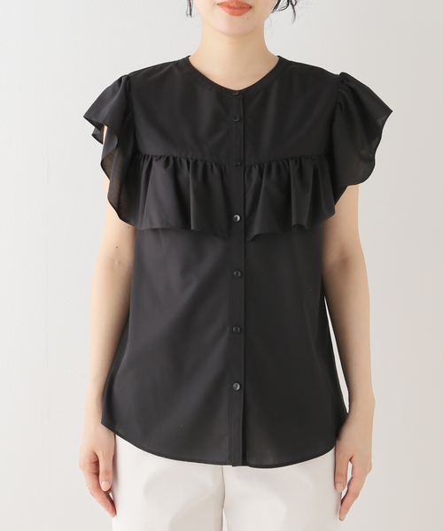 「La TOTALITE」 半袖ブラウス - ブラウン レディース_画像9