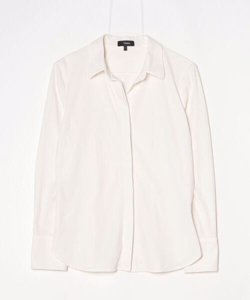 セオリー　ブラウス　Sサイズ　ホワイト theory（セオリー） 」 長袖ブラウス S ホワイト レディース