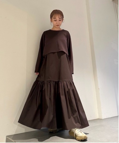 emmi コンビワンピース 0 ブラウン レディース : ZOZOTOWN Yahoo!店