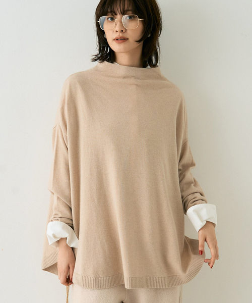 Rouge vif（ルージュ ヴィフ） ニット セーター ボトルネックポンチョ