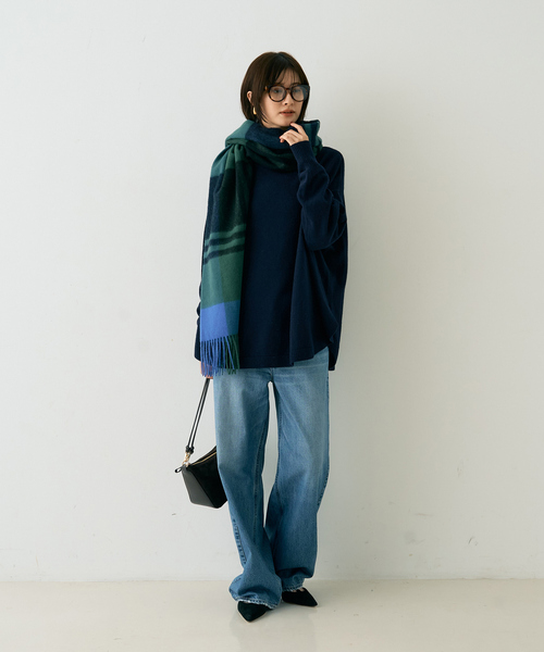 Rouge vif（ルージュ ヴィフ） ニット セーター ボトルネックポンチョ