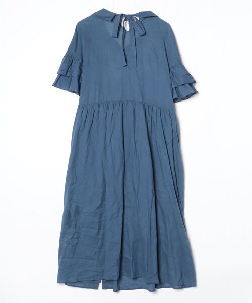 「AVIE」 半袖ワンピース 38 ネイビー レディース_画像2
