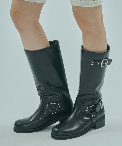 ROSE BUD ファー付きブーツ ROSE BUD（ローズバッド） ブーツ BELTED LONG BOOTS レディース