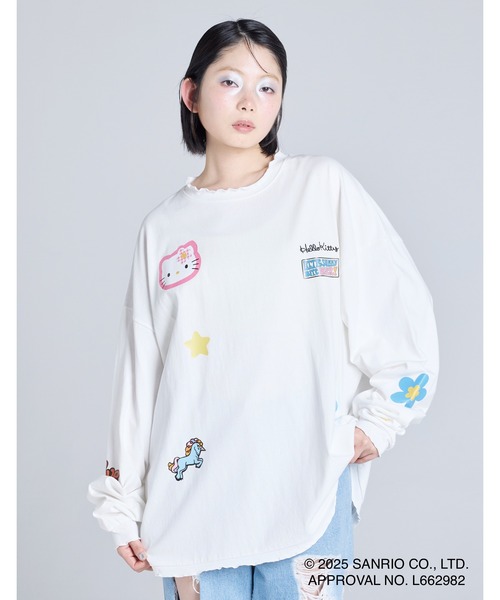 tシャツ hello kitty x little sunny bite frill long tee レディース