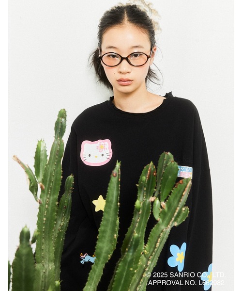 tシャツ hello kitty x little sunny bite frill long tee レディース