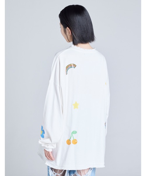 tシャツ hello kitty x little sunny bite frill long tee レディース