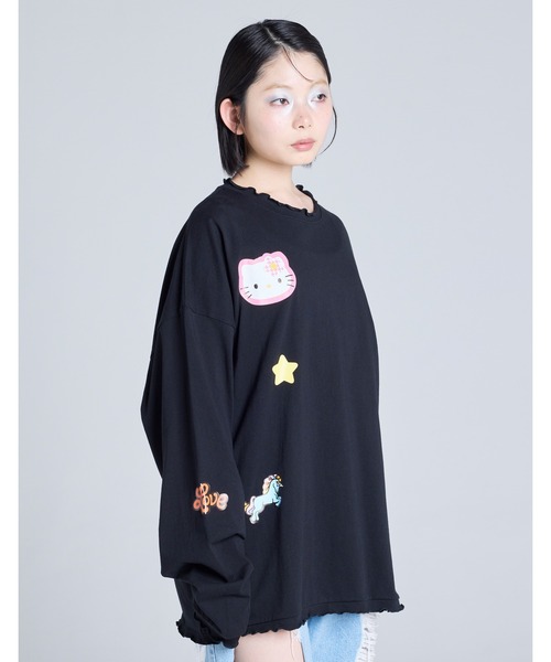 tシャツ hello kitty x little sunny bite frill long tee レディース