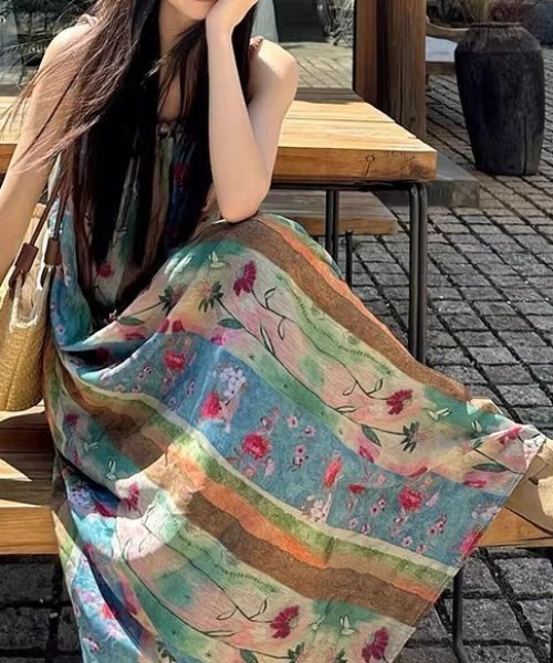 「deux amour」 キャミソールワンピース FREE ブルー レディース_画像3