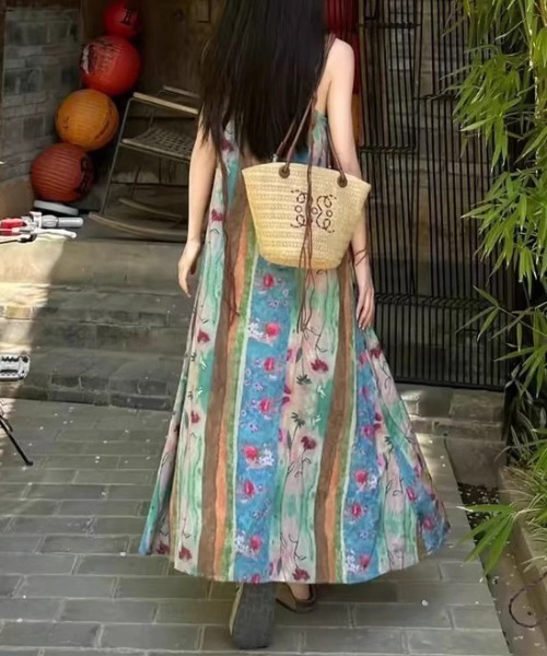 「deux amour」 キャミソールワンピース FREE ブルー レディース_画像4