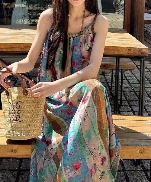 「deux amour」 キャミソールワンピース FREE ブルー レディース_画像6