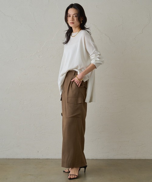 Loungedress（ラウンジドレス） 長袖ニット FREE オフホワイト