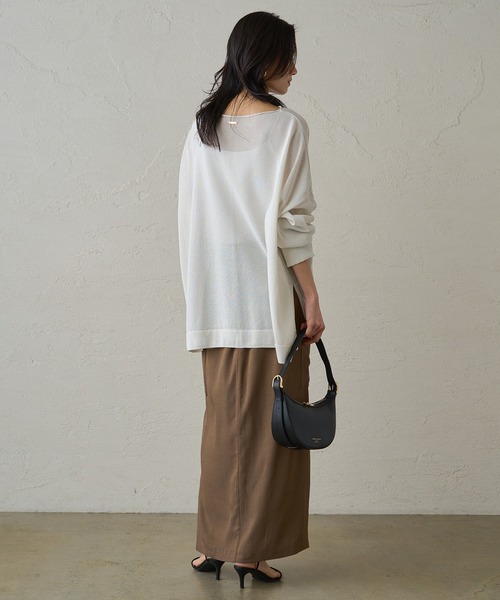 Loungedress（ラウンジドレス） 長袖ニット FREE オフホワイト