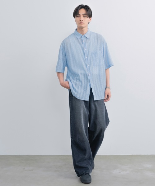 「SINSS」 半袖シャツ LARGE ブラック メンズ_画像3