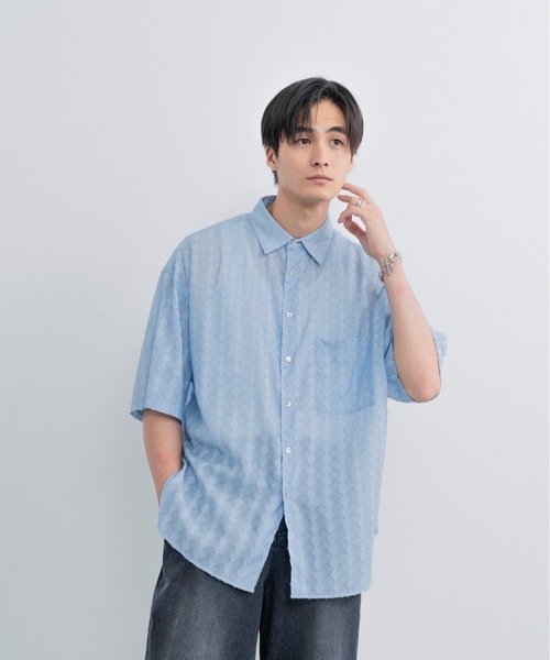 「SINSS」 半袖シャツ LARGE ブラック メンズ_画像7