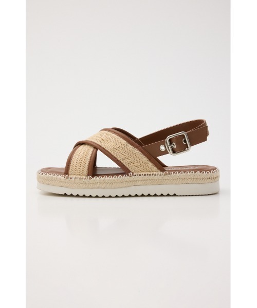 「STACCATO」 フラットサンダル 24.5cm ブラック レディース_画像2
