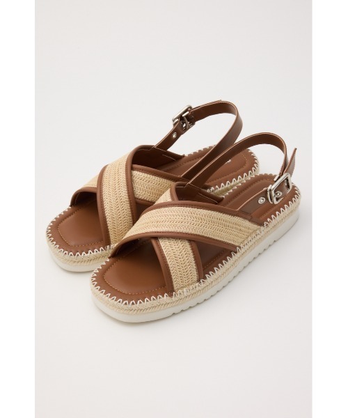 「STACCATO」 フラットサンダル 24.5cm ブラック レディース_画像3