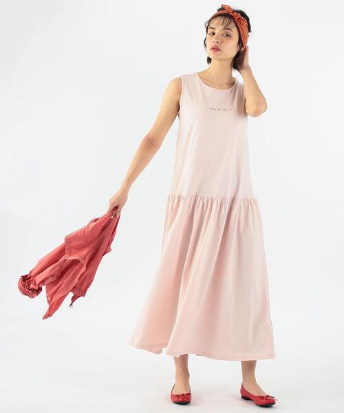 「To b. by agnes b.」 ノースリーブワンピース 38 ピンク レディース_画像2