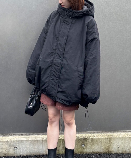 on ダウン　ナイロン中綿ジャケット✖️2 I-SOOK（アイスー） ダウンコート ダウンジャケット 「ISOOK