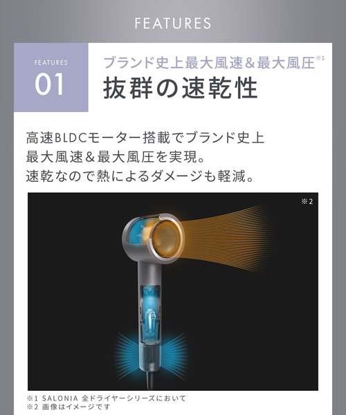 SALONIA（サロニア） スムースシャインスマートドライヤー ヘア