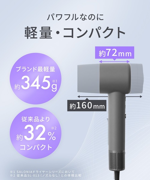 SALONIA（サロニア） スムースシャインスマートドライヤー ヘア
