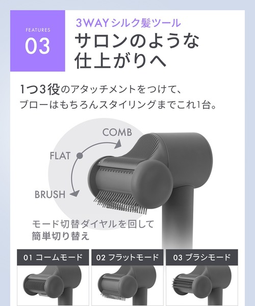 SALONIA（サロニア） スムースシャインスマートドライヤー ヘア