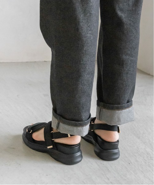 「RANDA」 フラットサンダル M アイボリー レディース_画像6