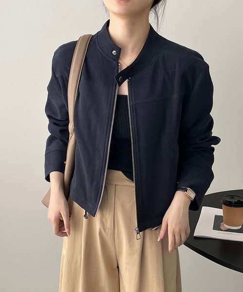 「BANICO」 ブルゾン MEDIUM ネイビー レディース_画像6
