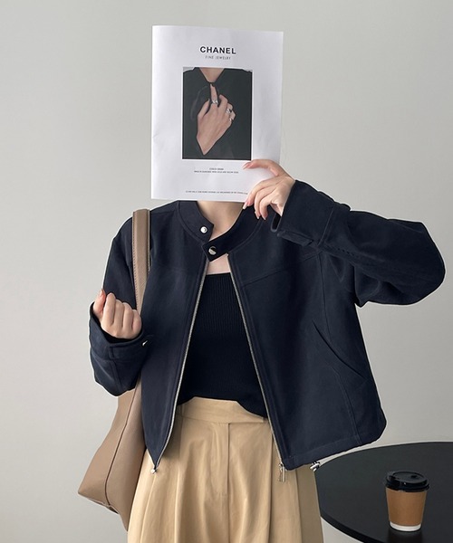 「BANICO」 ブルゾン MEDIUM ネイビー レディース_画像8