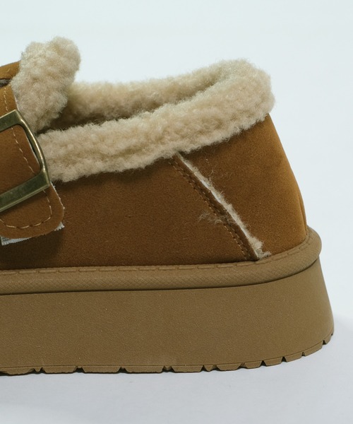 shopnikoniko（ショップにこにこ） スリッポン フェイクムートン