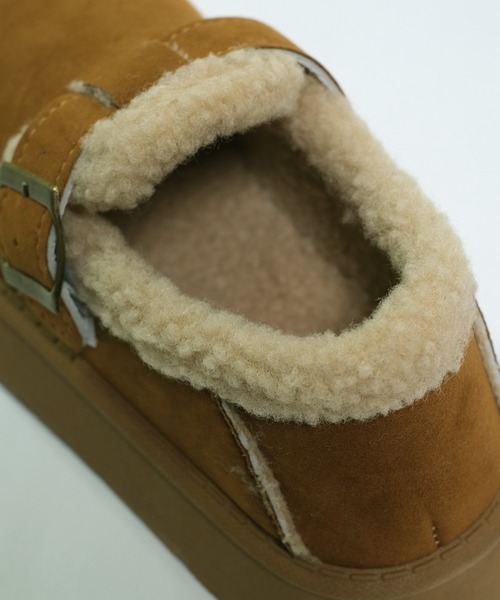 shopnikoniko（ショップにこにこ） スリッポン フェイクムートン