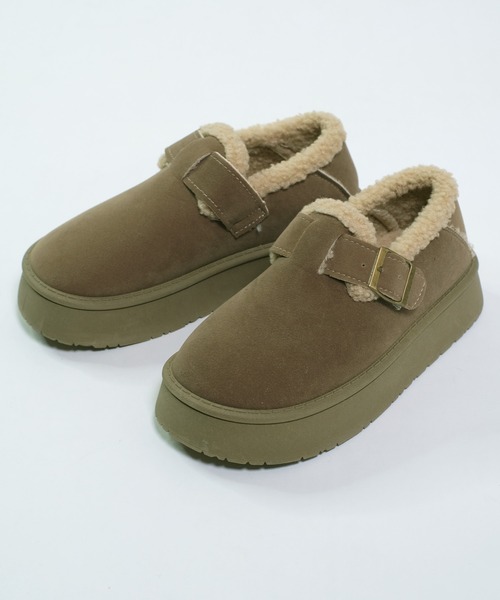 shopnikoniko（ショップにこにこ） スリッポン フェイクムートン