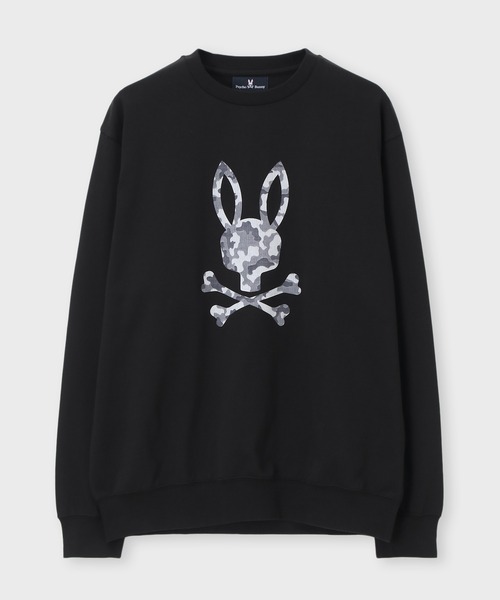 ♯177 PsychoBunny サイコバニー長袖シャツ 迷彩 ロゴ刺繍パッチ Psycho Bunny（サイコバニー） tシャツ ヒートカット迷彩ロゴ ロング