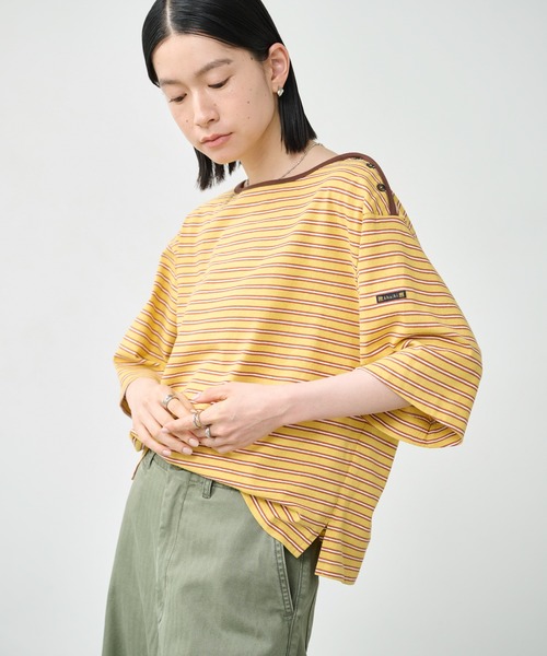 kha:ki（カーキ） tシャツ 半袖 「KHA:KI / カーキ」マルチストライプ
