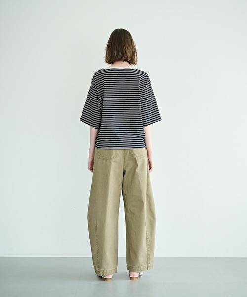 フィンガリン BEACH SHIRT 半袖ニット カーキ PHINGERIN（フィンガリン