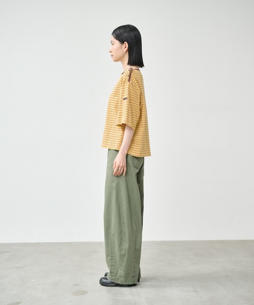 フィンガリン BEACH SHIRT 半袖ニット カーキ PHINGERIN（フィンガリン