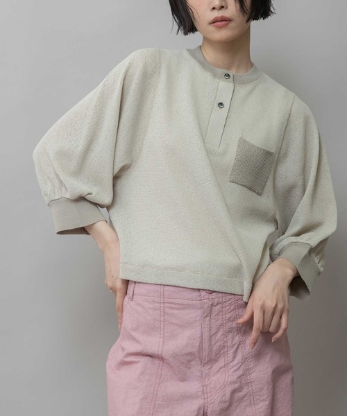 Munich（ミューニック） tシャツ 「速乾性」シアーワッフル×ニットリブ