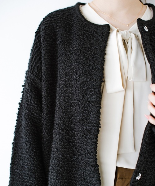 「haco!」 ノーカラージャケット MEDIUM ブラック レディース_画像5