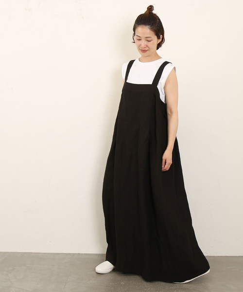 「JOURNAL STANDARD LUXE」 サロペットスカート FREE ブラック レディース_画像9