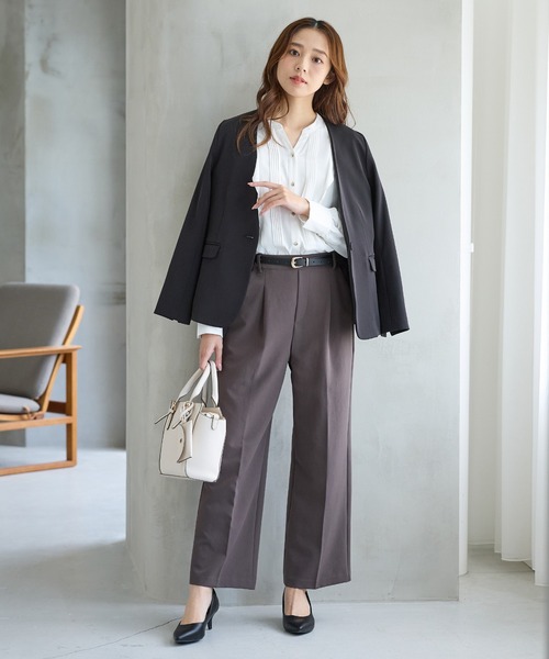 「Honeys」 「GLACIER」長袖ブラウス 3L ミント レディース_画像3
