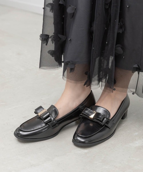 RANDA（ランダ） ローファー 晴雨兼用 クラシックリボンローファー