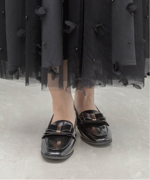 RANDA（ランダ） ローファー 晴雨兼用 クラシックリボンローファー