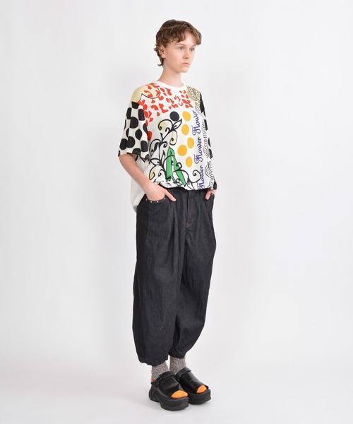 gomme（ゴム） サルエルデニムパンツ MEDIUM インディゴブルー