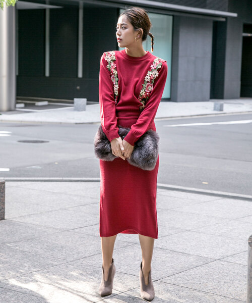 「MILLION CARATS」 ニットワンピース FREE ベージュ レディース_画像3