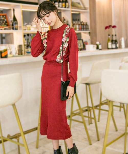 「MILLION CARATS」 ニットワンピース FREE ベージュ レディース_画像9