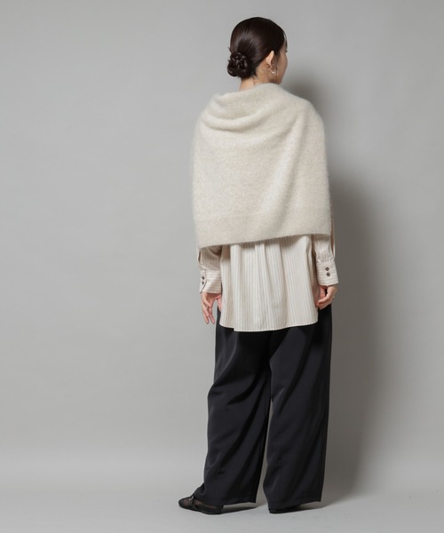 [NANO universe] длинный рукав блуза FREE голубой женский 